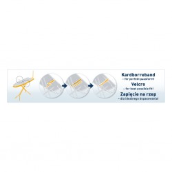 Gruby pokrowiec na deskę do prasowania do żelazek parowych DROP STOP RORETS 5 warstw 32x112 cm mały