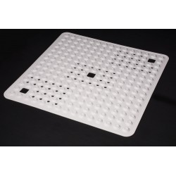 Mata antypoślizgowa Tello pod prysznic łazienkowa 60x60 cm guziczki białe