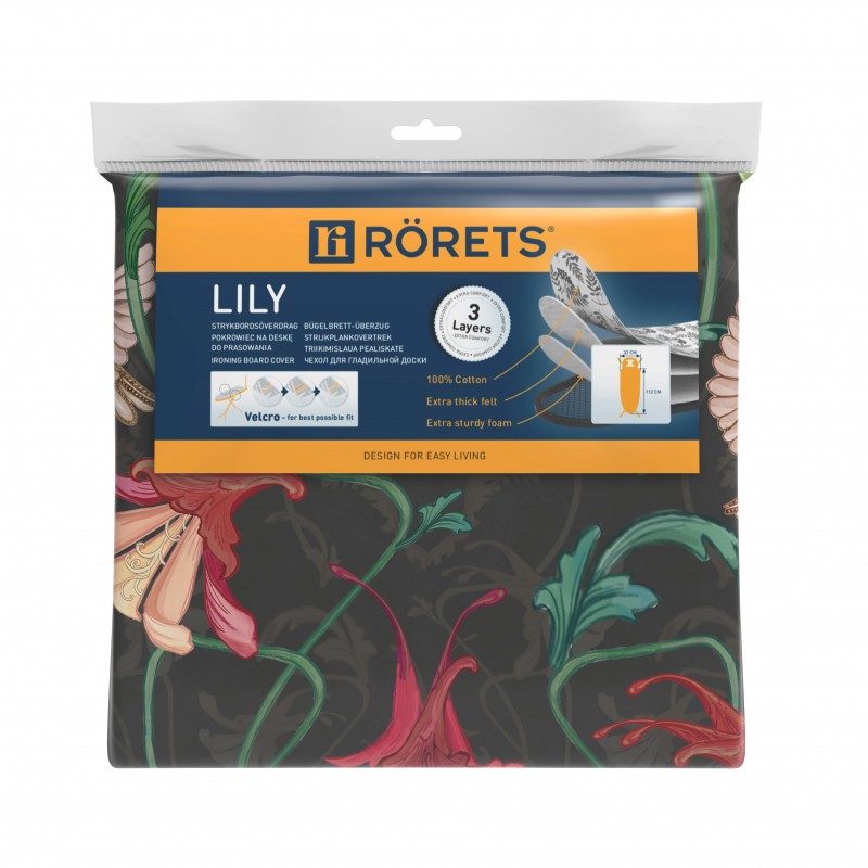 Gruby pokrowiec na deskę do prasowania 32x112 LILY RORETS 3w1