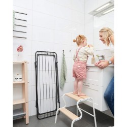 Mała suszarka na pranie z hakiem RORETS Nano czarna