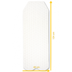 Mata antypoślizgowa Tello pod prysznic łazienkowa do wanny  40x104 cm guziczki białe