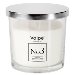 Świeca zapachowa BISPOL Valpe No 3 -Piwonia & Zamsz ~40h