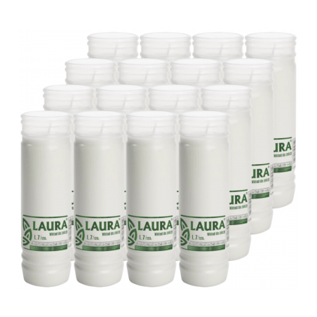 Wkłady do zniczy parafinowe BISPOL Laura L7 (22,5cm) 120h 16szt.