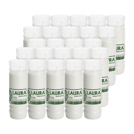 Wkłady do zniczy parafinowe BISPOL Laura L4 (17,5cm) 68h 24szt.