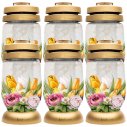 Znicze szklane BOLSIUS Wiosna 22,5cm 36h 6szt.