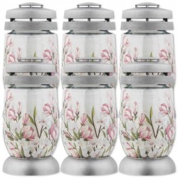 Znicze szklane BOLSIUS Magnolia 22,5cm 36h 6szt.