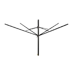 Aluminiowa suszarka ogrodowa 55m obrotowa Wendela czarna RORETS