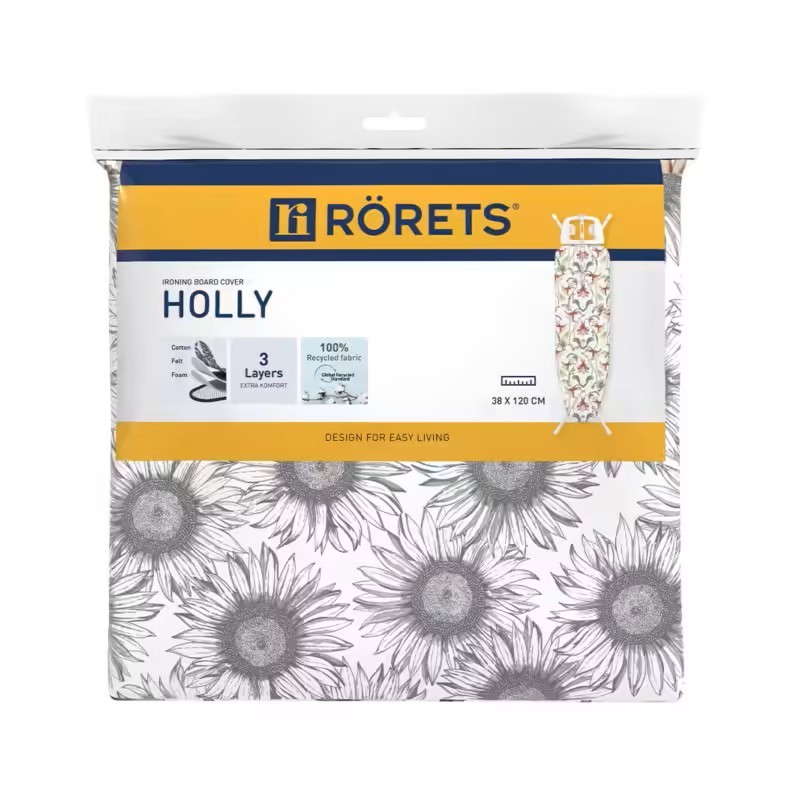 Gruby pokrowiec na deskę do prasowania 38x120cm HOLLY RORETS 3w1