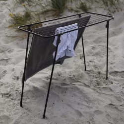 Mała suszarka na pranie z hakiem RORETS Nano czarna