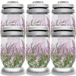 Znicze szklane BOLSIUS Wrzos 22,5cm 36h 6szt.