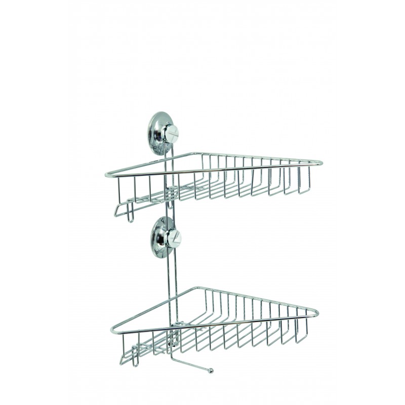 Półka pod prysznic łazienkowa narożna podwójna