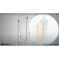Suszarka na pranie z grubymi prętami czarna FRAME