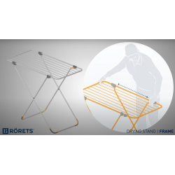 Suszarka na pranie z grubymi prętami czarna FRAME